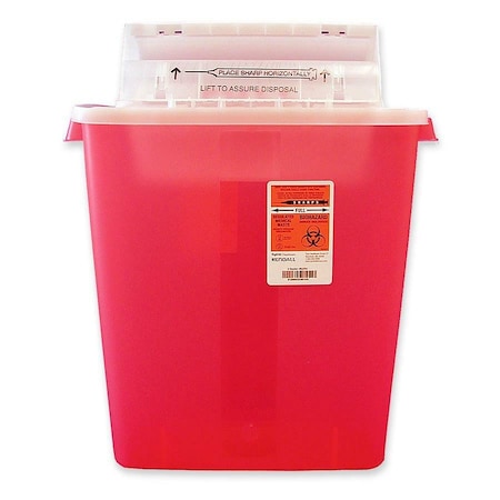 Sharpstar Biohazard Sharps Refill w/Lift Assist Lid, 3 Gallon, Red CVDS3GR100537